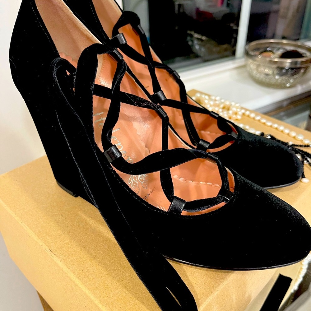 Nanette Lepore Black Wedges